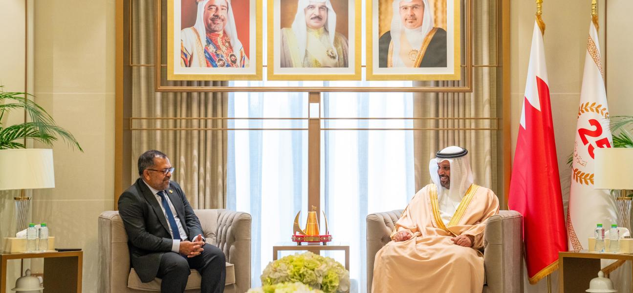 معالي وزير المالية والاقتصاد الوطني يستقبل وزير الشؤون الخارجية بجمهورية المالديف